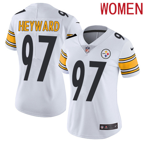 2019 Women Pittsburgh Steelers #97 Heyward White Nike Vapor Untouchable Limited NFL Jersey->women nfl jersey->Women Jersey